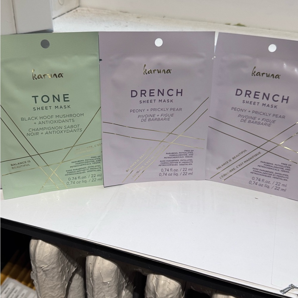 💥Karuna Drench and Tone Duo Sheet Face Mask Kit - Set of 3💥